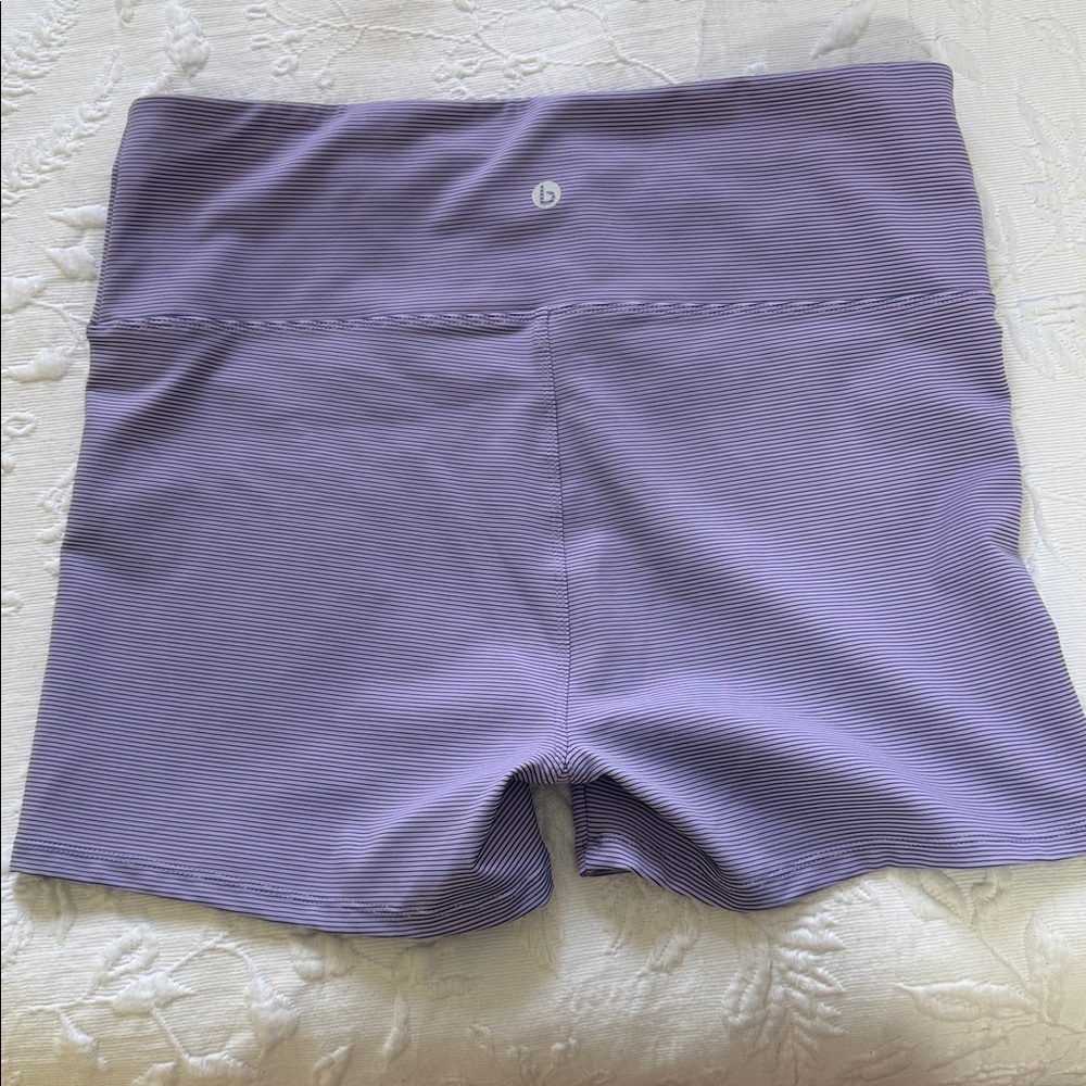 🪩2/20 NWT Cotton On Purple Rose Rib High Waisted Shortie Shorts XL - Picture 3 of 4